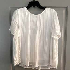 White pleated dress shirt